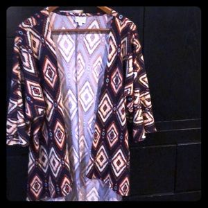 LulaRoe Aztec print Kimono sweater